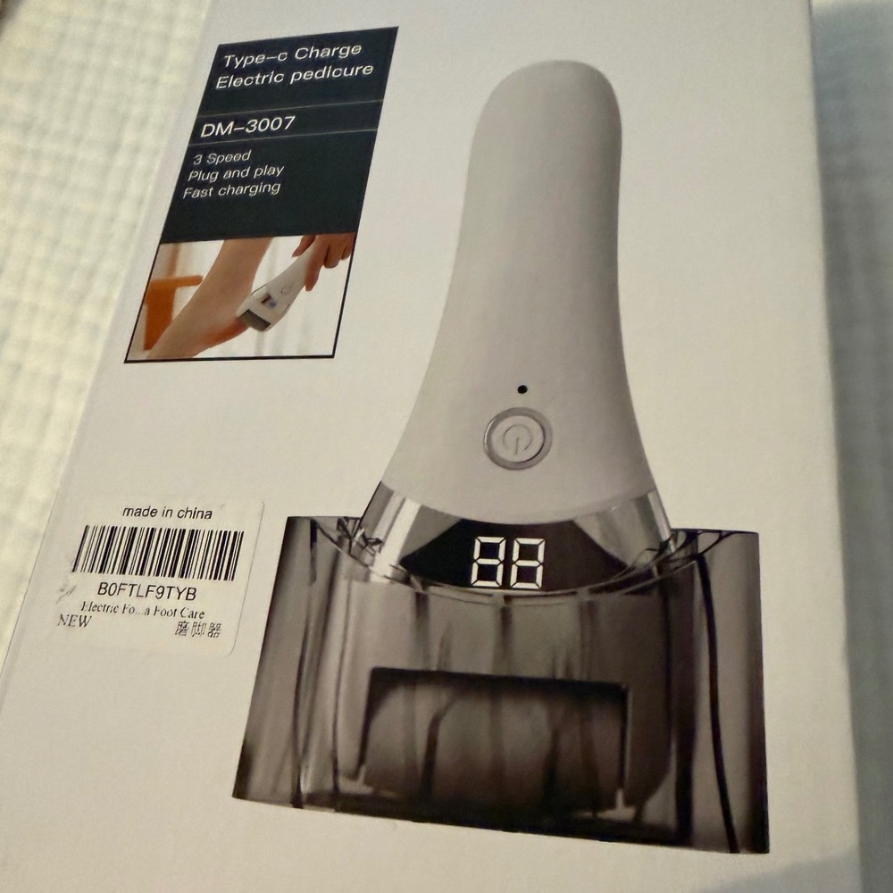 Electric Pedicure Callus Remover DM-3007 Type-C Rechargeable 3 Speed Foot File